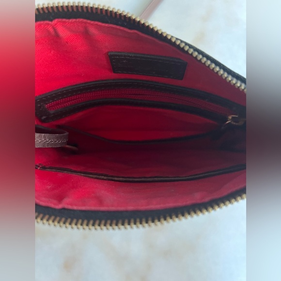 Dooney & Bourke Suede Classic Black Crossbody Mini Chic Preppy Leather Purse - Picture 5 of 8